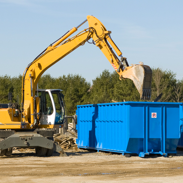 can i choose the location where the residential dumpster will be placed in Irvington IA